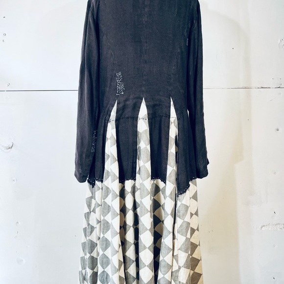 Magnolia Pearl Checkered Skirt Coat Jacket One Size NWT - Picture 3 of 13